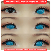 17mm Sweety Mesh Cyan Mini Sclera Lens